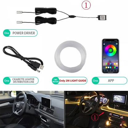 RGB LED Strip Lights for Car Interior with App Control and Flexible Design
