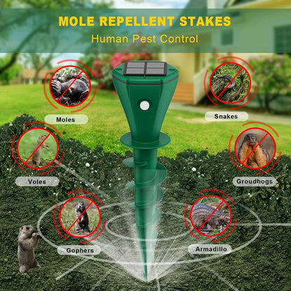 Ultrasonic Snake Deterrent Stake for Outdoor Gardens