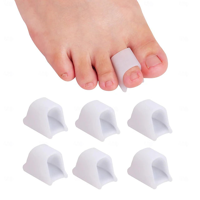 6 Pack Hammer Toe Corrector Splint with Toe Spacers for Bunions and Curled Toes in Men and Women