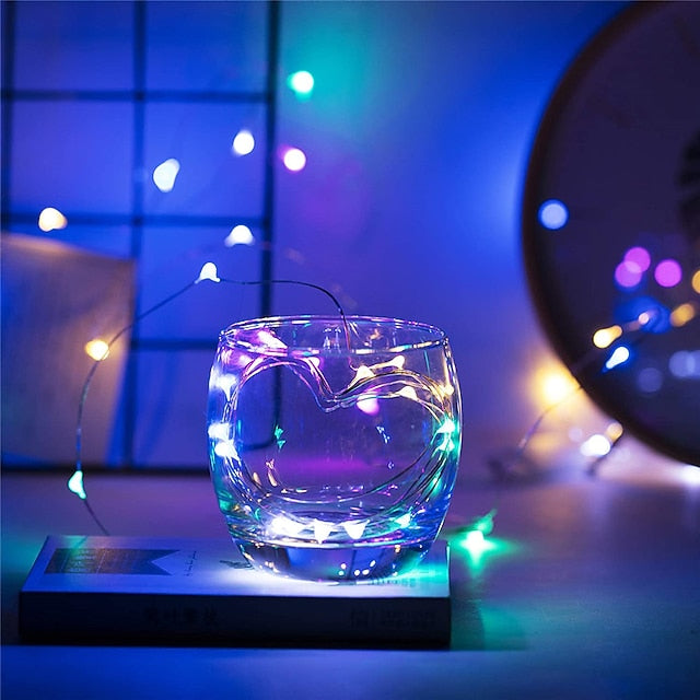 100 Pack Waterproof Mini LED Fairy String Lights with Flexible Silver Wire for Weddings and Party Decor