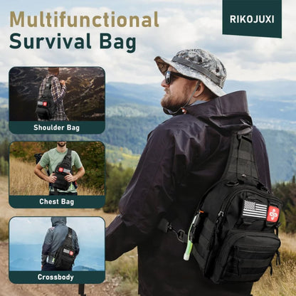 262 Piece Emergency Preparedness Bag with First Aid and Survival Gear