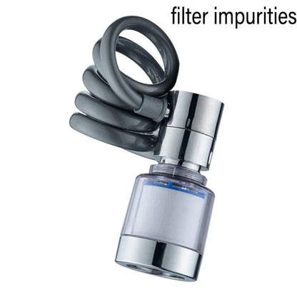 Faucet Extender with a 360 Degree Swivel, a Stretch Hose, Three Spray Modes and a Built In Filter