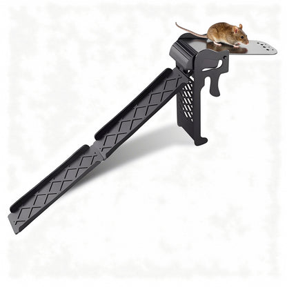 Ramp Style Mouse Trap, Walk the Plank Design, Plastic Construction, Reusable for Rodent Management