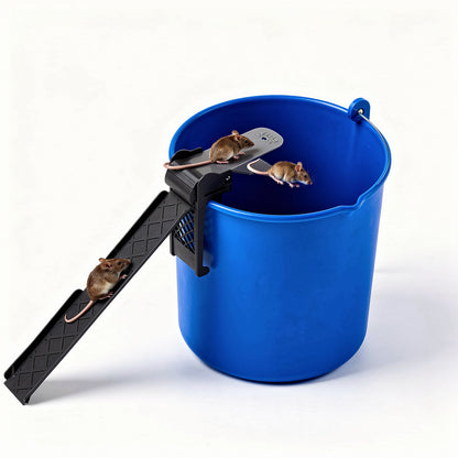 Ramp Style Mouse Trap, Walk the Plank Design, Plastic Construction, Reusable for Rodent Management