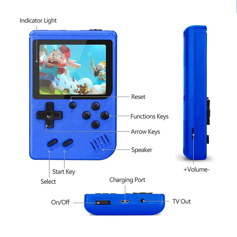 Handheld Retro Game Console with Built-In 400+ Classic Games