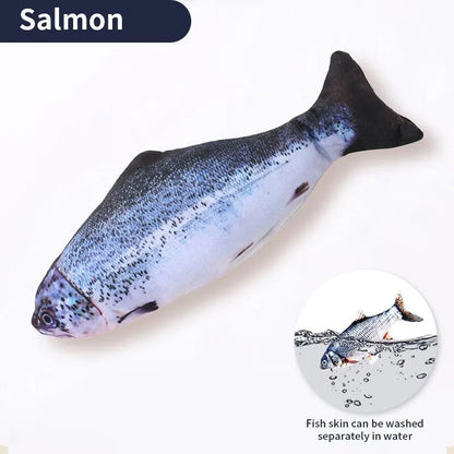 Motion Activated Fish Toy for Cats with Realistic Flopping and USB Charging