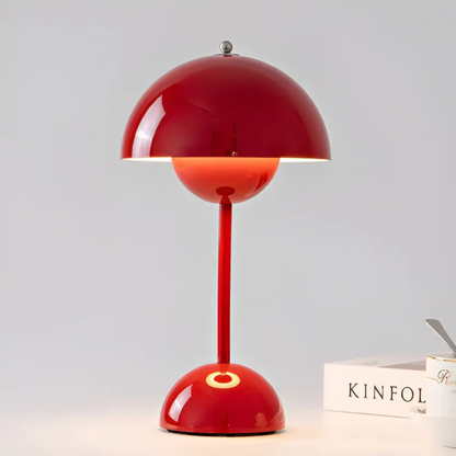 Scandinavian Table Lamp with Luminous Flair - NordicBeam-Red-Nora Luxe