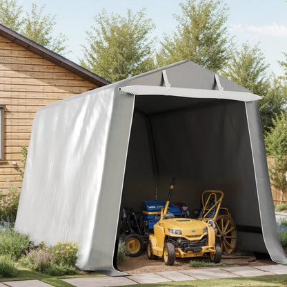 6x8 FT Heavy-Duty Portable Shed with Roll-Up Zipper Doors