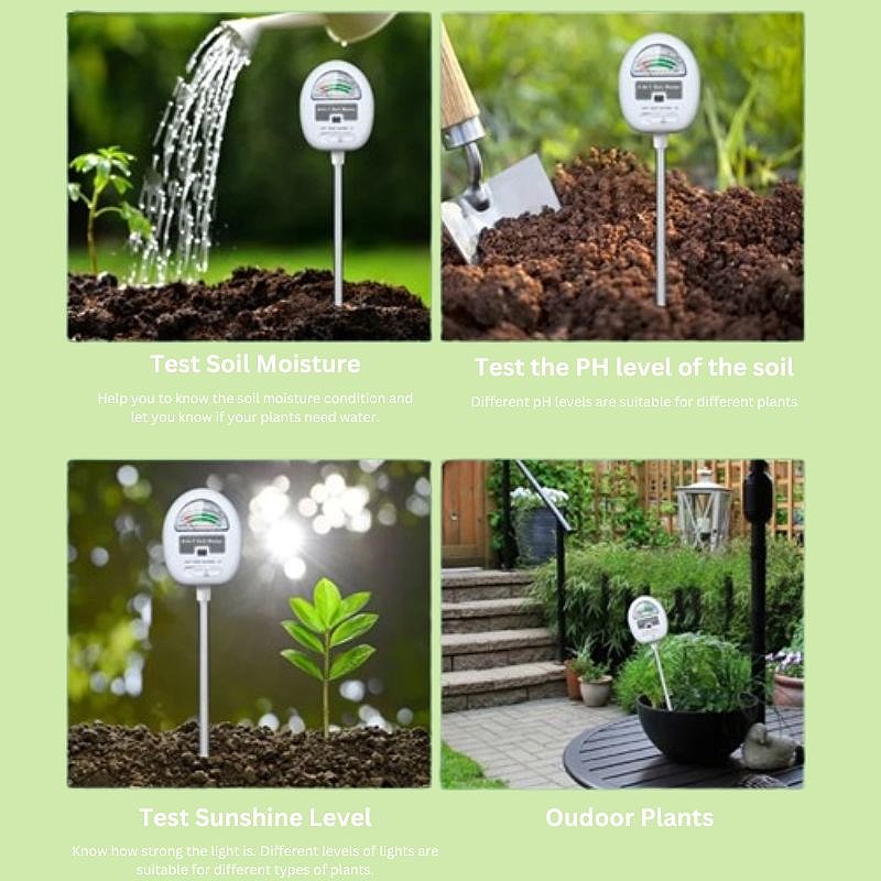 4-In-1 Smart Soil Meter for Precise Plant Care Monitoring