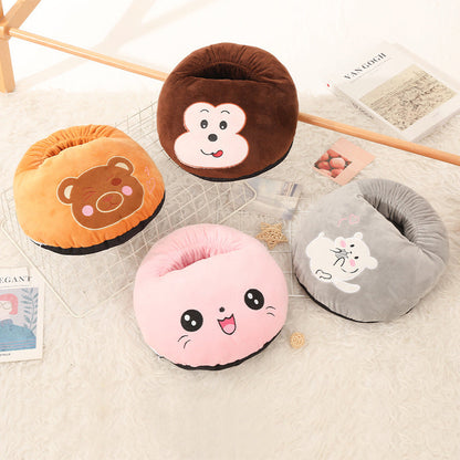 USB Heated Foot Warmer with Plush Fabric, Constant Heat or Three Heat Settings