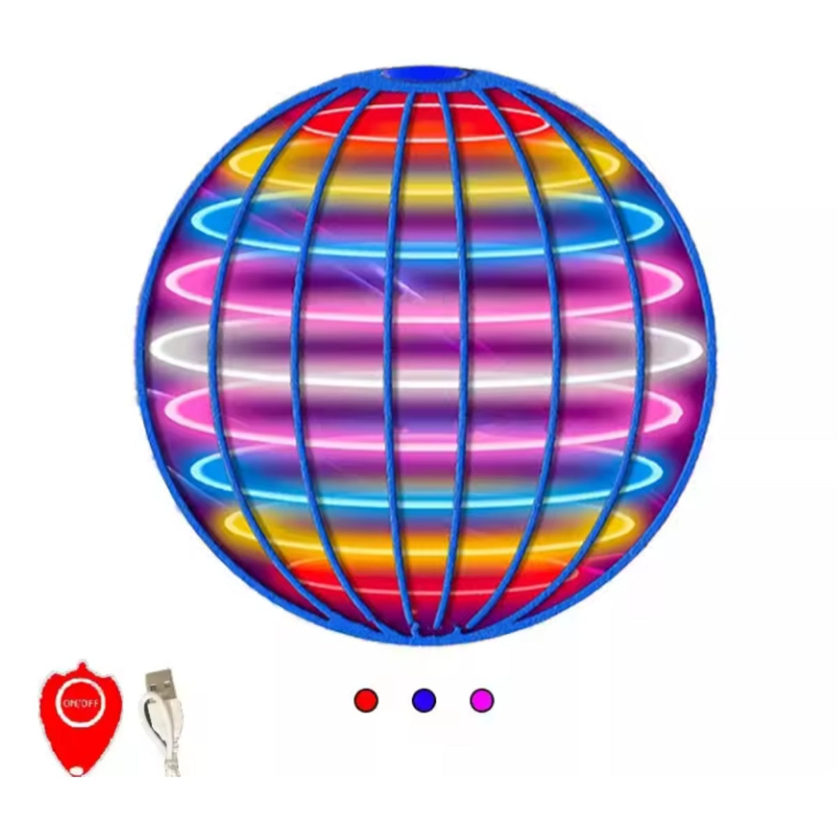 Hand-Controlled Flying Spinner with 360° Gyroscope and Multicolor LED Lights