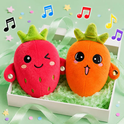 Interactive Plush Toy for Two Players with Laughter Trigger Mechanism
