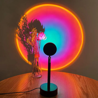 LED Sunset Lamp – Gradient Mood Light for Bedroom & Living Room