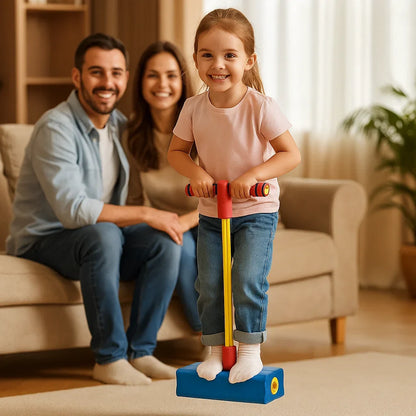 Soft Foam Hopper for Kids with Cushioned Handle and Grippy Footpad in Five Colors