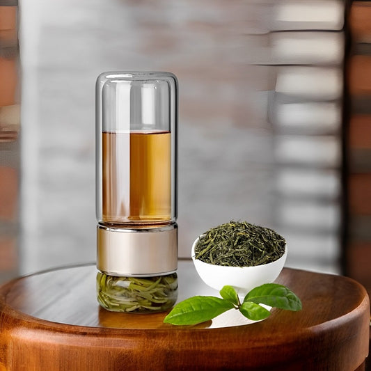 Double-Wall Glass Tea Infuser Bottle