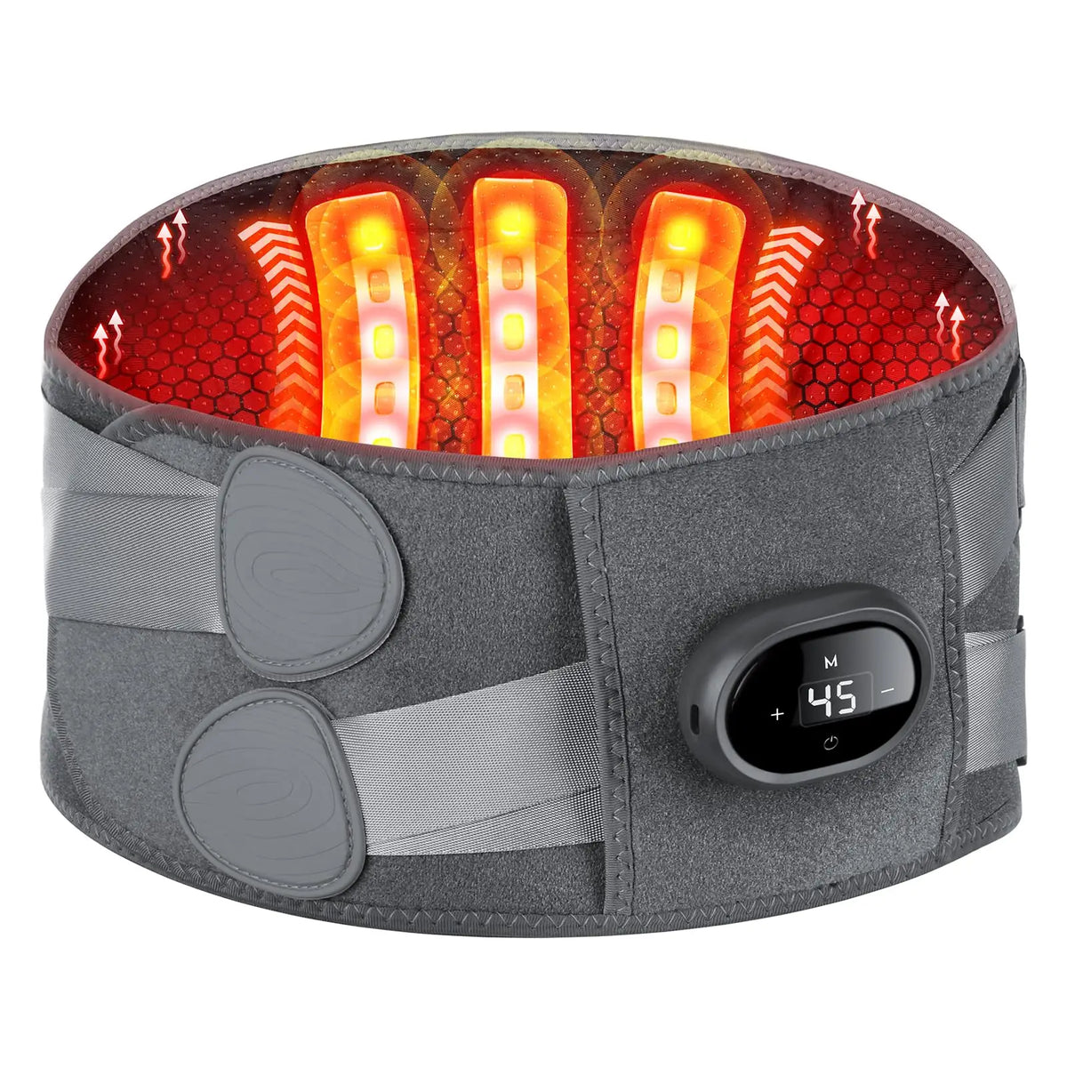 Cordless Heating Wrap with Vibration Massage and Red Light Therapy for Lower Back