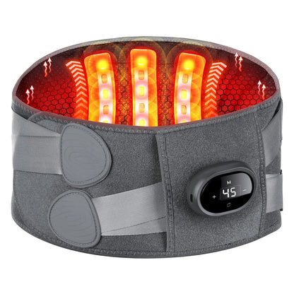 Cordless Heating Wrap with Vibration Massage and Red Light Therapy for Lower Back