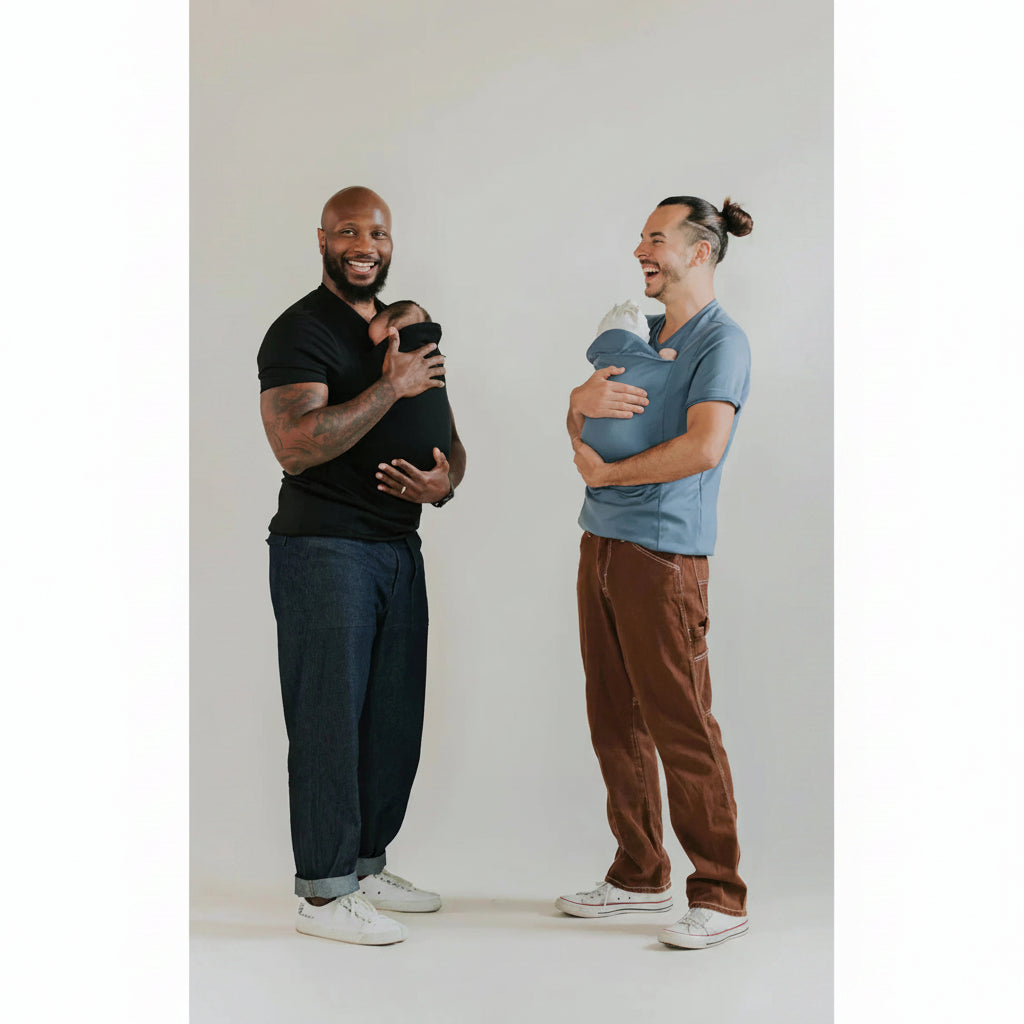 Cotton Babywearing T-Shirt with Built-In Pouch and Nursing Function