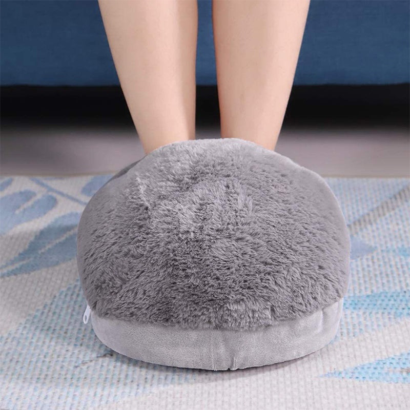 USB Heated Foot Warmer with Plush Fabric, Constant Heat or Three Heat Settings