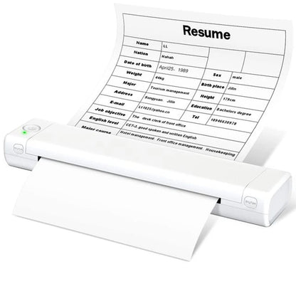 Portable Wireless Thermal Printer for A4 Pages with No Ink Needed in Four Colors