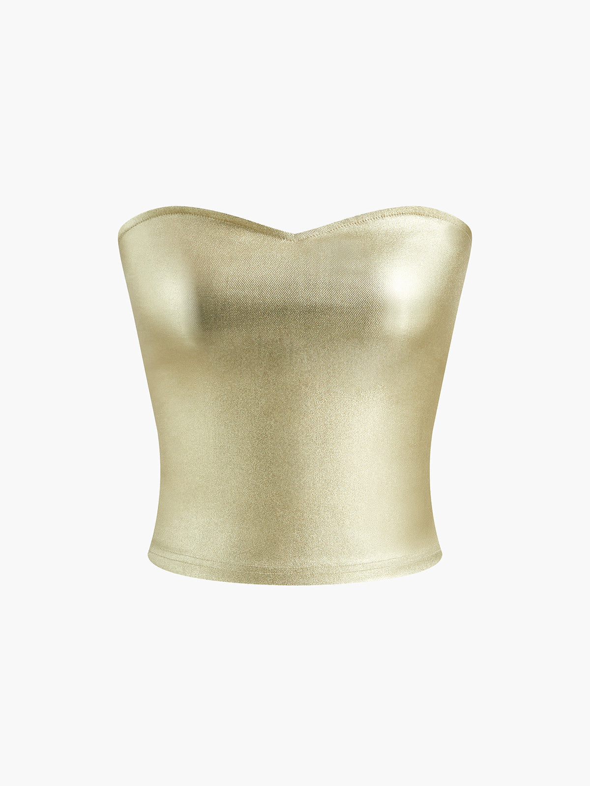 Strapless Tube Top with Heart Shaped Neckline for Casual Wear