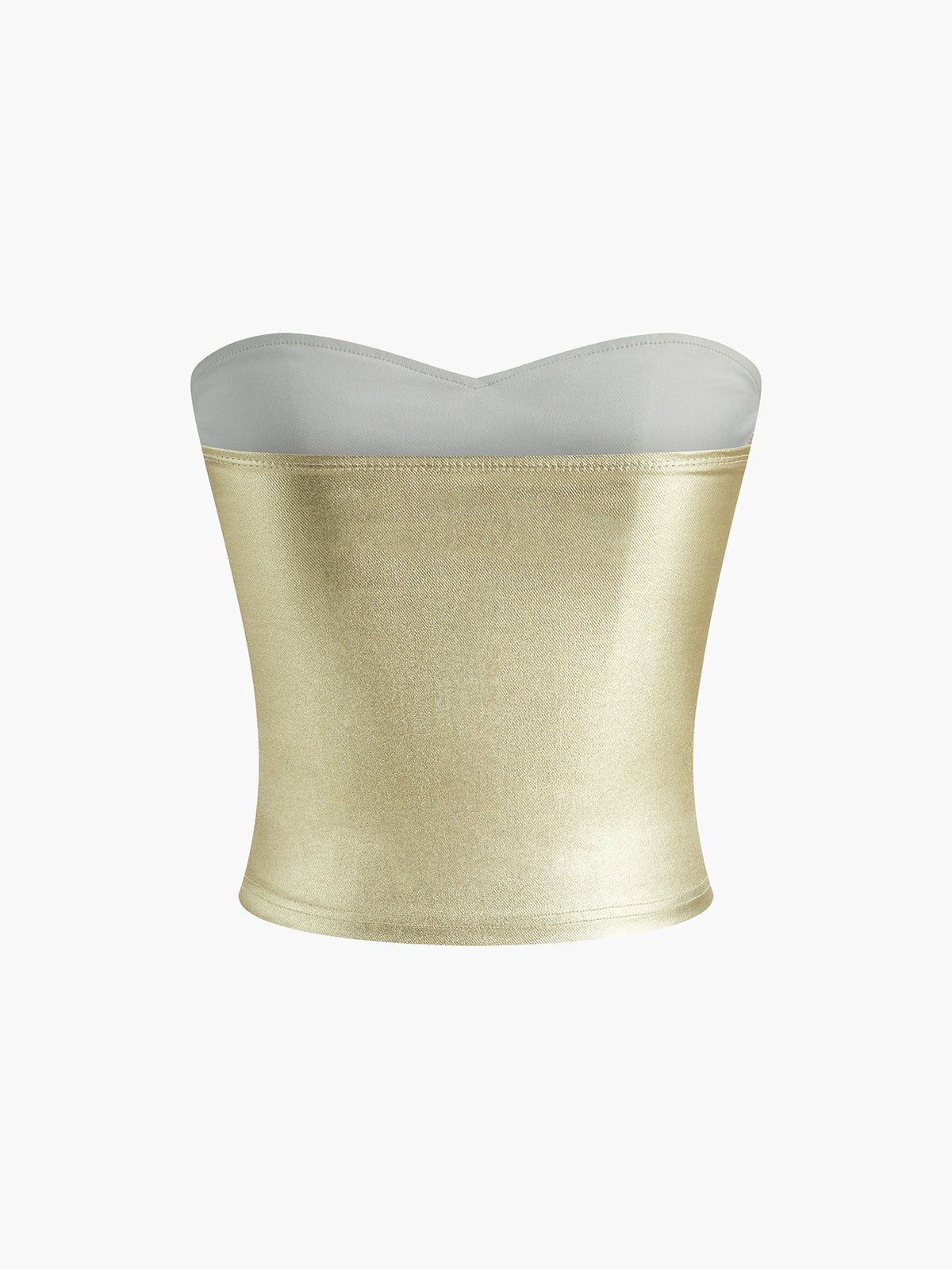 Strapless Tube Top with Heart Shaped Neckline for Casual Wear