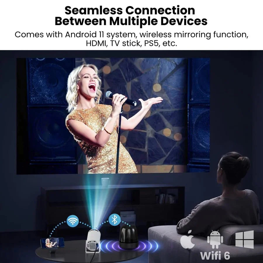 VistaCube Smartphone Mini Portable Projector Full HD - Mini Projector - Wild Eye Vision
