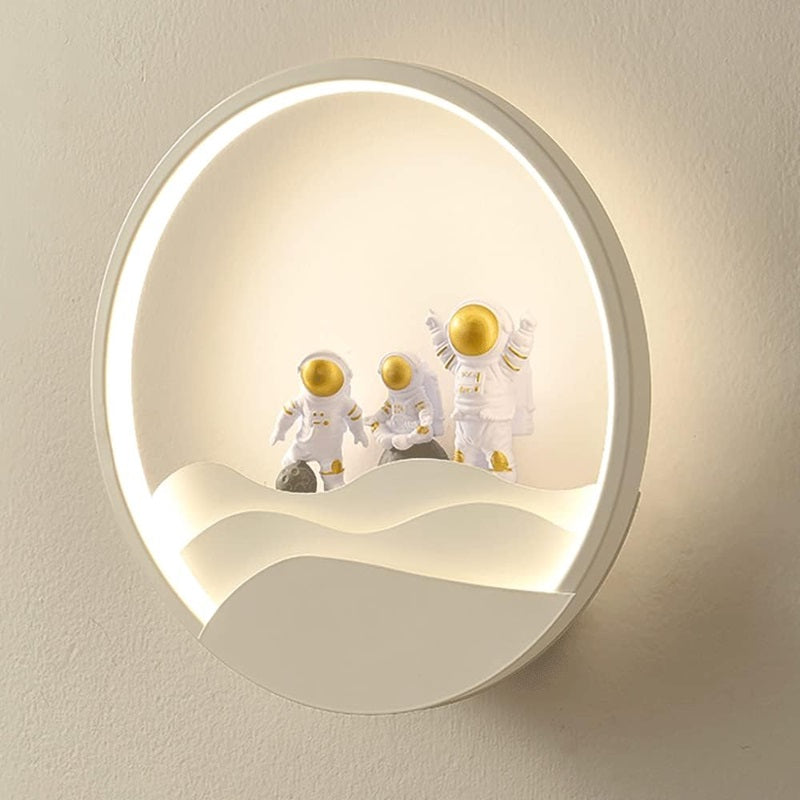 Astronaut Wall Lamp with TriColor LED Light - 11" x 11"