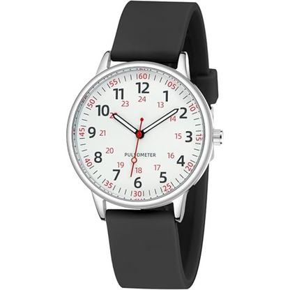 Waterproof Nurses Watch - Femke-Black-Nora Luxe