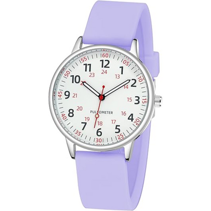 Waterproof Nurses Watch - Femke-Purple-Nora Luxe
