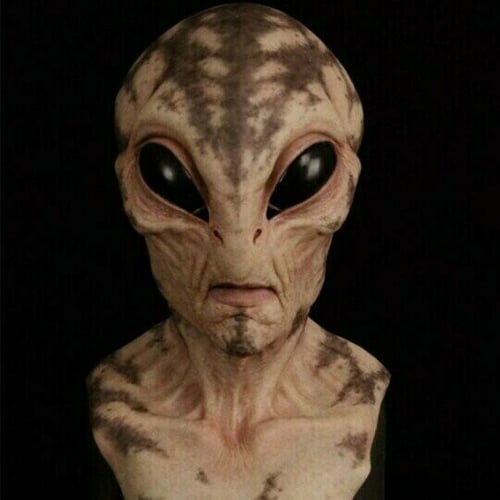 Wearclo | Realistic Alien Mask – Latex and Silicone Halloween Mask for Cosplay and Parties
