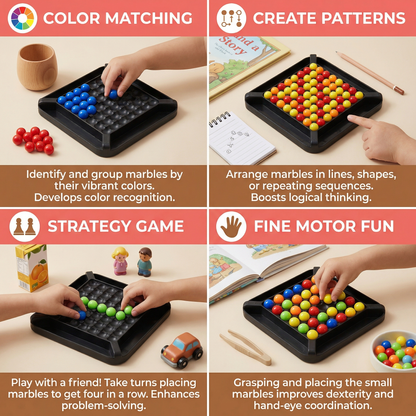 Color Match Marble Logic Puzzle for Kids and Adults with Screen Free Brain Play
