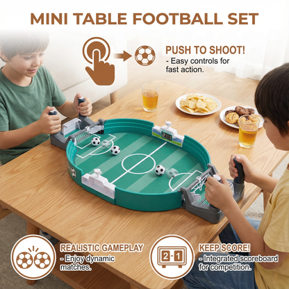 Mini Tabletop Football Game Set with Slider Controls and Scoreboard