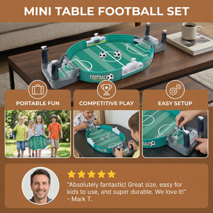 Mini Tabletop Football Game Set with Slider Controls and Scoreboard