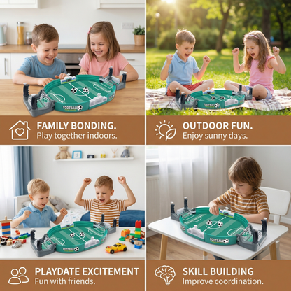 Mini Tabletop Football Game Set with Slider Controls and Scoreboard
