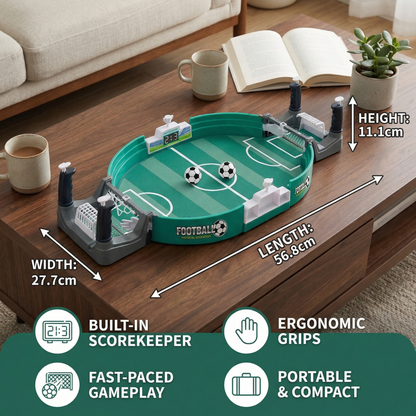 Mini Tabletop Football Game Set with Slider Controls and Scoreboard