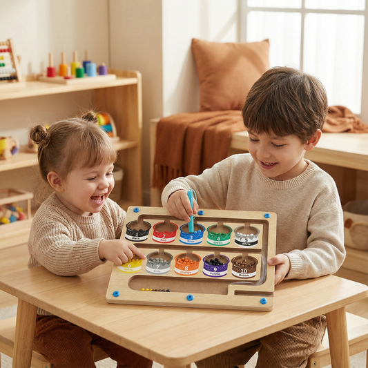 Magnetic Bead Maze Puzzle for Color and Number Learning