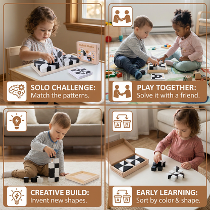 Pocket Size Dual Color Logic Puzzle Game for Kids and Adults in 1 Player and 2 Player Sets