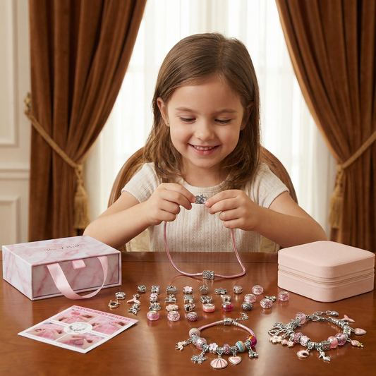 DIY Jewelry Making Kit with Beads and Strings for Creative Play