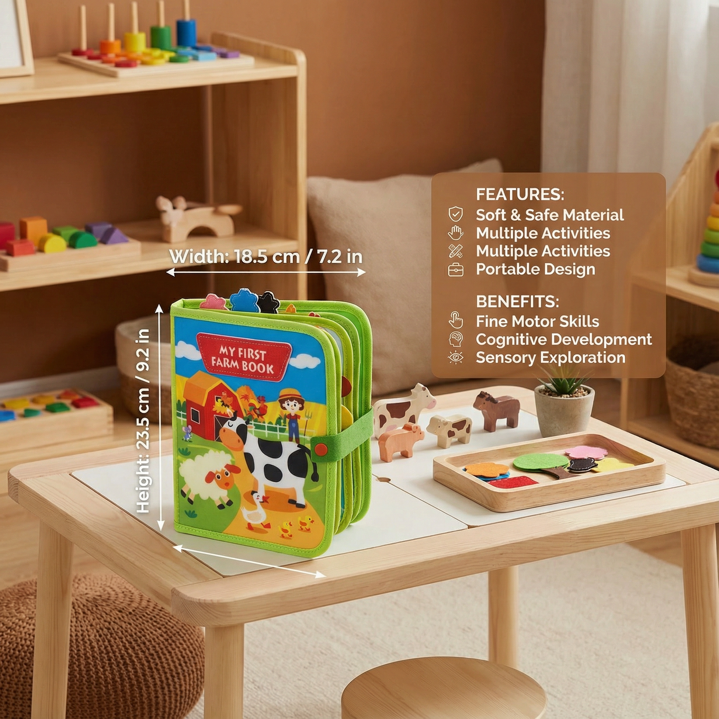 Farm Animals Story Book with Colorful Illustrations
