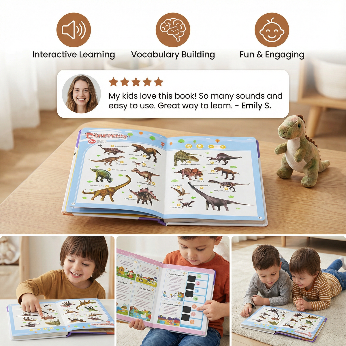 English Sound Book for Kids with 300 Plus Words and Real Photos Across 13 Everyday Topics