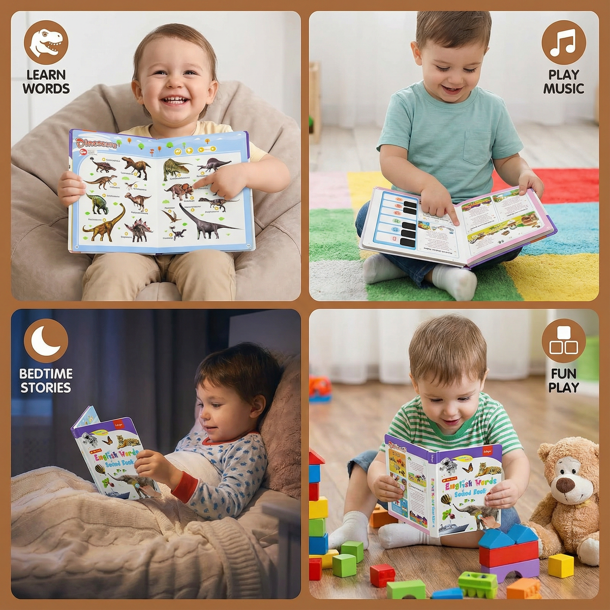 English Sound Book for Kids with 300 Plus Words and Real Photos Across 13 Everyday Topics