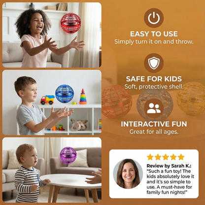 LED Flying Ball with Rechargeable Battery and Indoor Outdoor Use