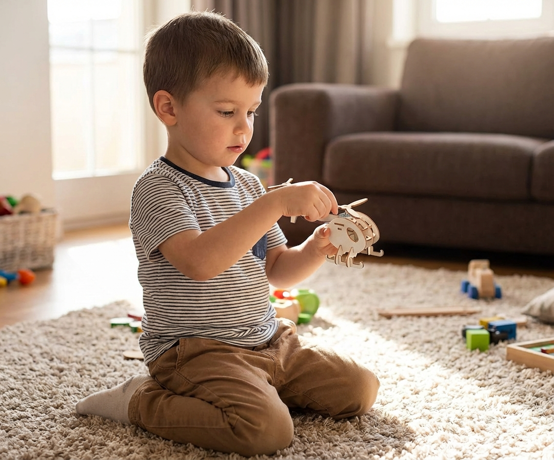 Engineering Construction Set with Hydraulic Arm and Propeller Plane Models