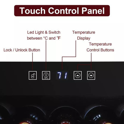 34-Bottle Wine Fridge with LED Display