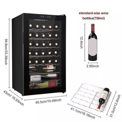 34-Bottle Wine Fridge with LED Display