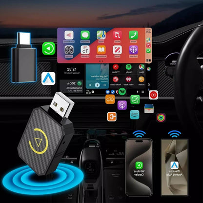 Wireless Phone to Car Display Adapter with Dual Band Connection and Auto Pairing