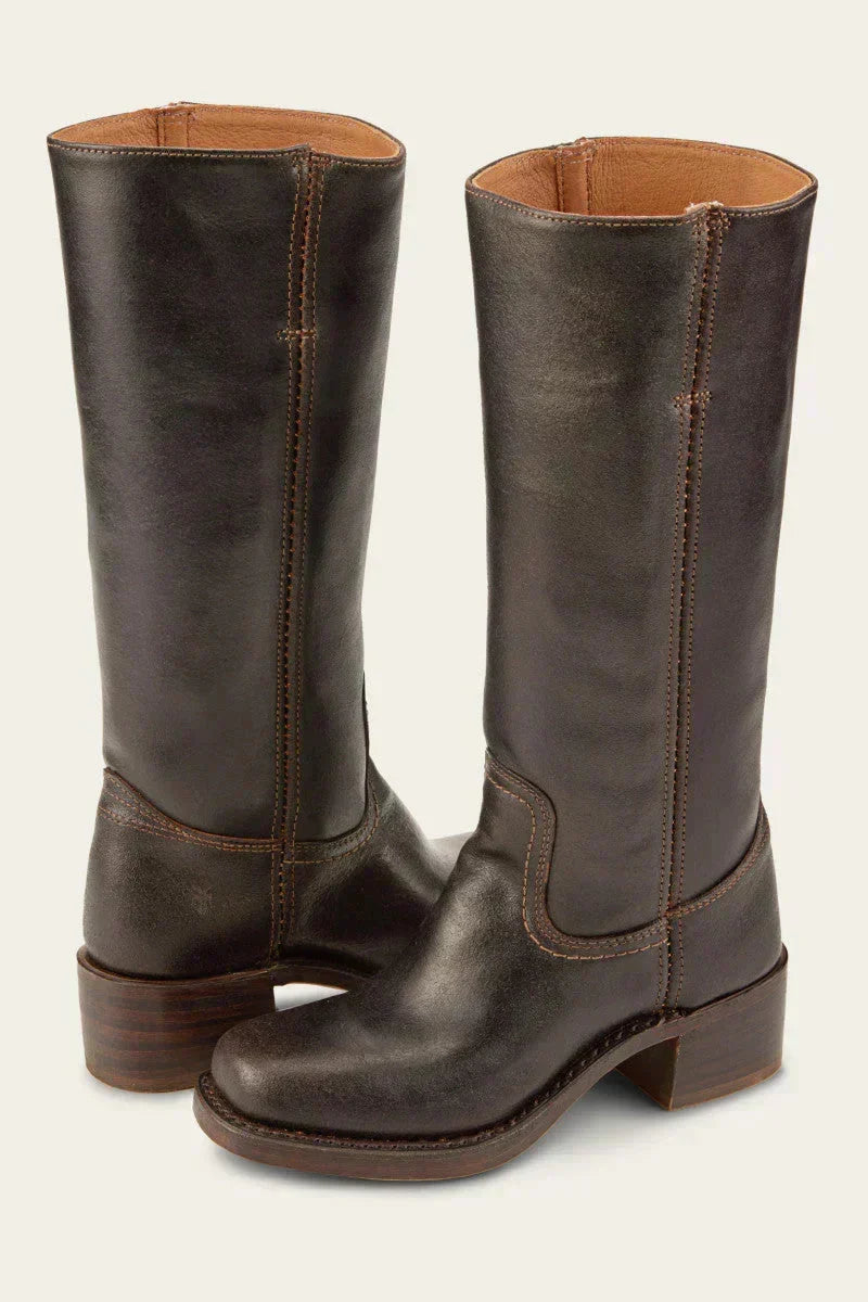 Women's stylish mid-calf boots with a comfortable block heel, perfect for fall fashion.