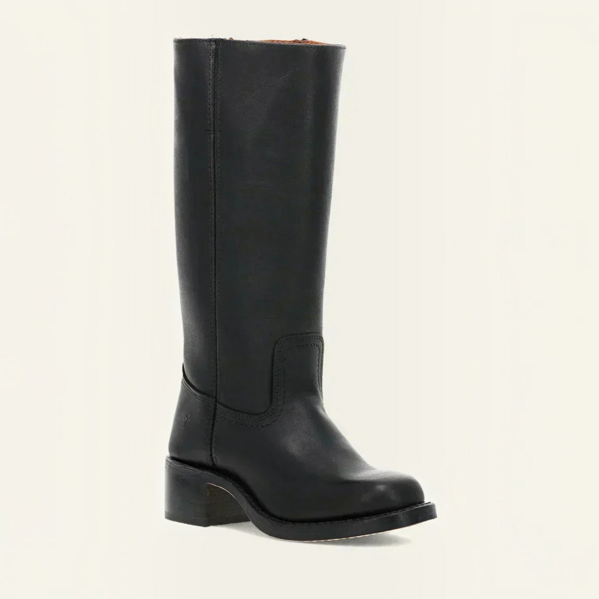 Mid Calf Boots with Block Heel and Closed Toe, Pull On Entry
