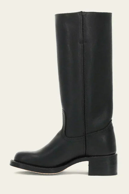 Elevate your style with these women's mid-calf block heel boots, a comfortable fashion choice.